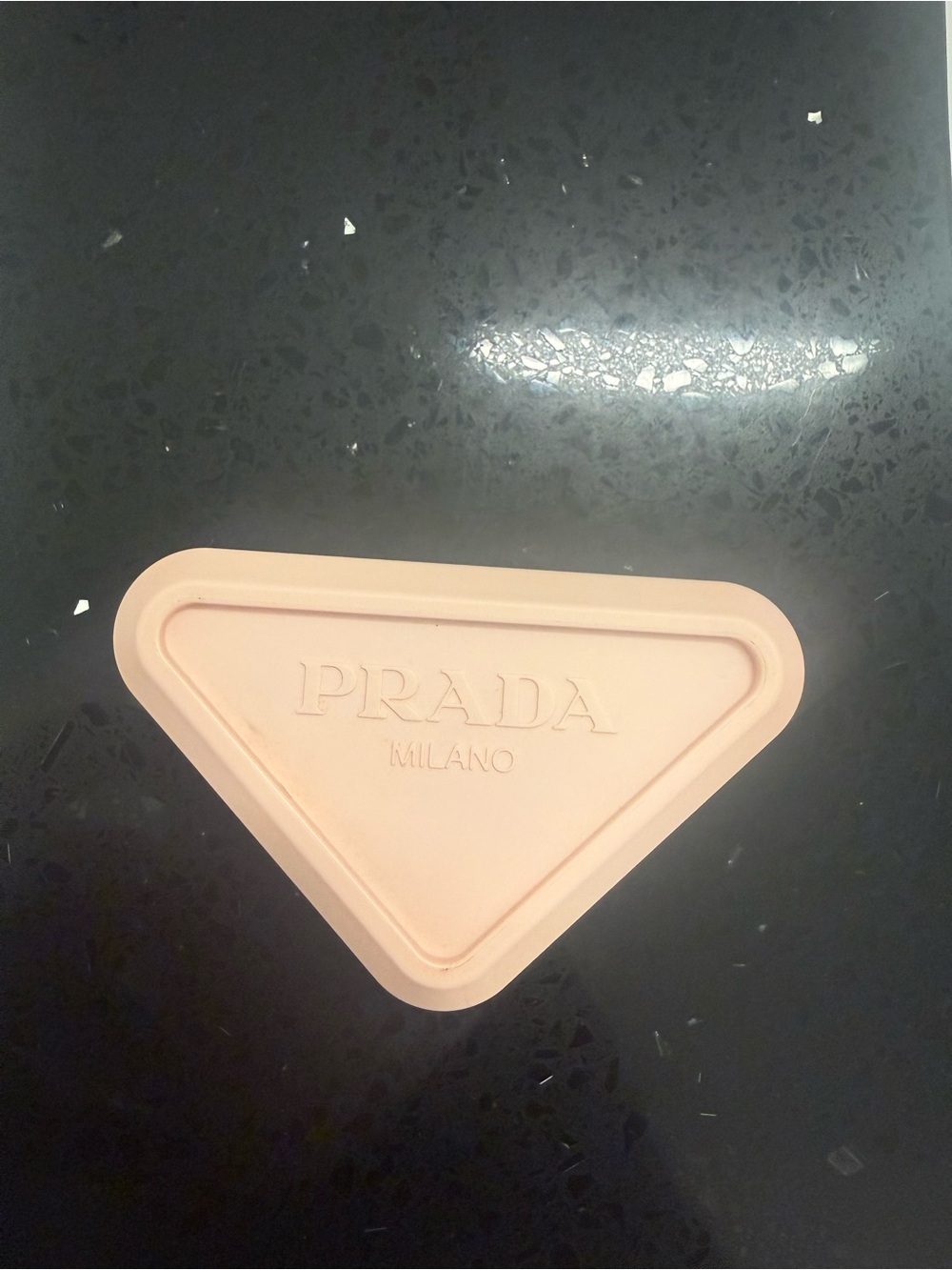 Prada Milano Women’s Triangle Logo Accessory - Light Pink
